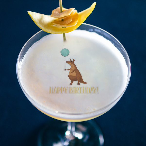 Animal Friend Birthday Printed Drink Topper - Large - In Context