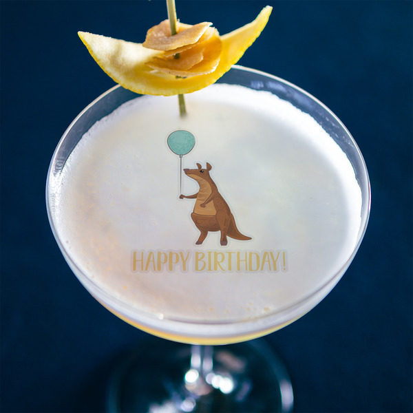 Animal Friend Birthday Printed Drink Topper - XLarge - In Context