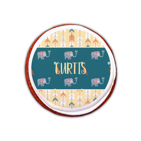 Animal Friend Birthday Printed Icing Circle - XSmall - On Cookie