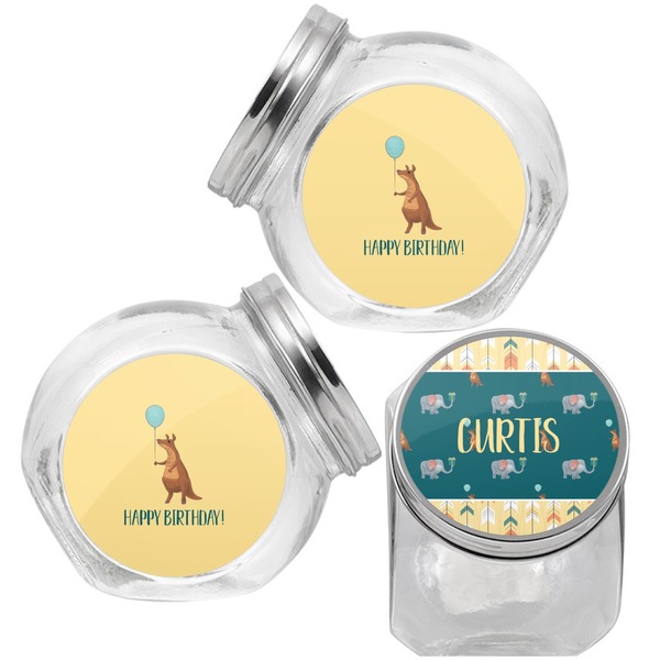 Animal Friend Birthday Puppy Treat Jar - Top Left Right