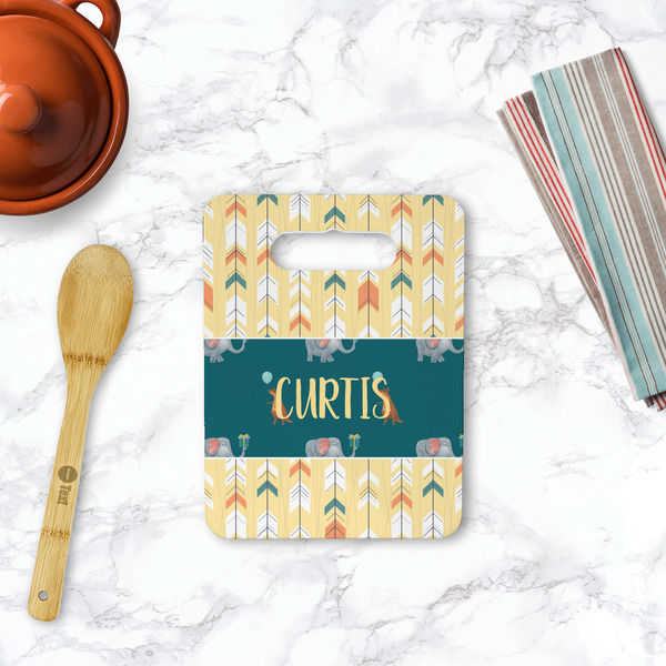 Animal Friend Birthday Rectangle Trivet with Handle - LIFESTYLE