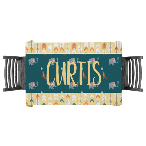 Custom Animal Friend Birthday Tablecloth - 58"x58" (Personalized)