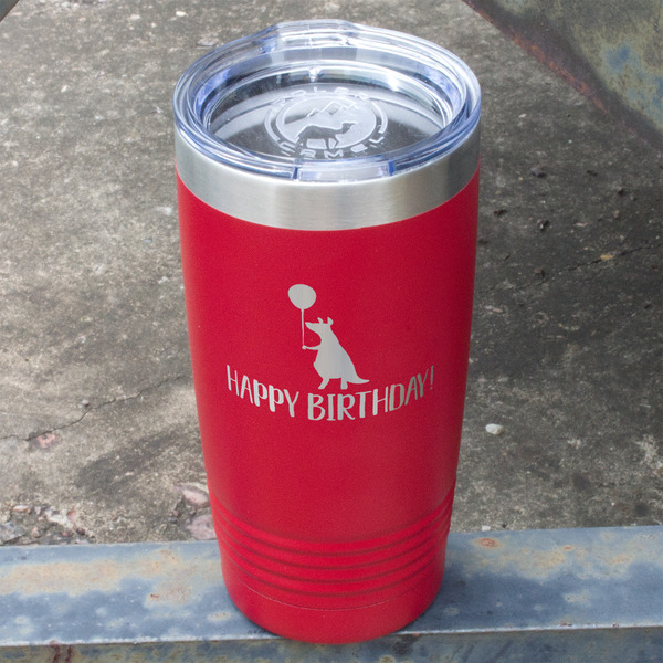 Animal Friend Birthday Red Polar Camel Tumbler - 20oz - Angled