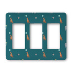 Animal Friend Birthday Rocker Style Light Switch Cover - Three Switch