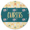 Animal Friend Birthday Round Rubber Backed Coaster (Personalized)