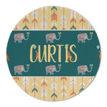 Animal Friend Birthday Round Linen Placemat (Personalized)