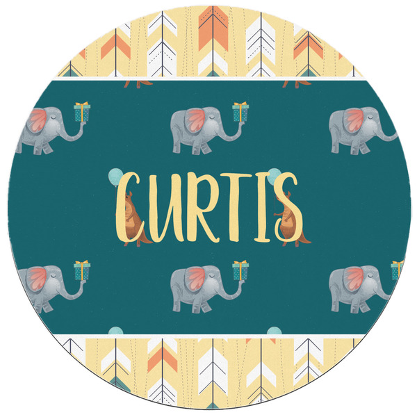 Animal Friend Birthday Round Mousepad - APPROVAL