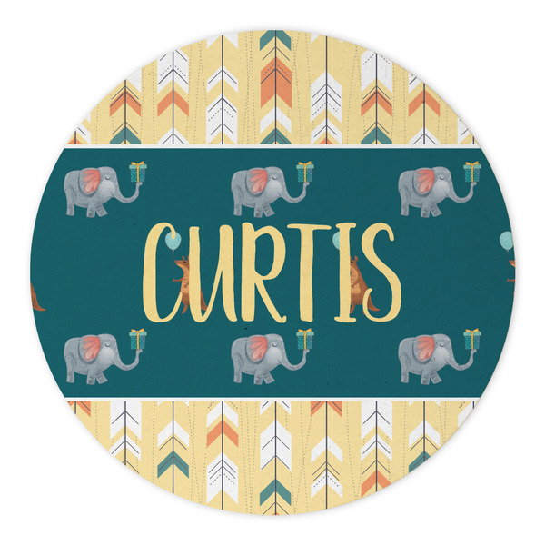 Animal Friend Birthday Round Paper Coaster - Approval