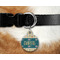 Animal Friend Birthday Round Pet Tag on Collar & Dog