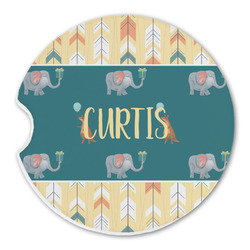 Animal Friend Birthday Sandstone Car Coaster - Single (Personalized)