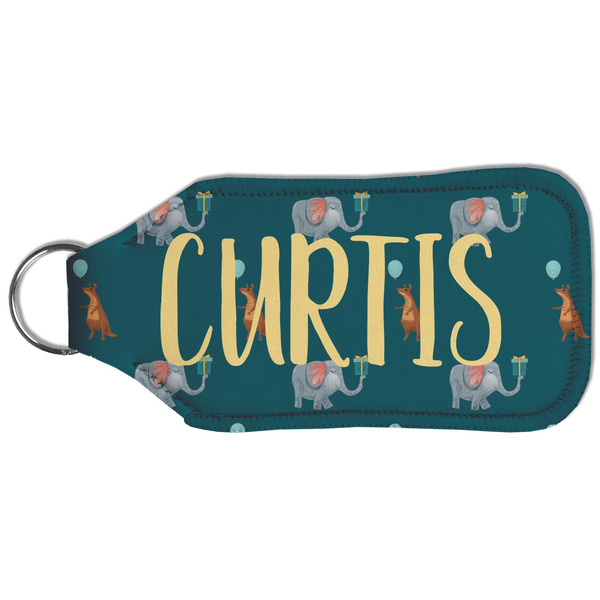 Animal Friend Birthday Sanitizer Holder Keychain - Large (Back)