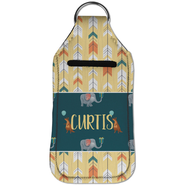 Animal Friend Birthday Sanitizer Holder Keychain - Large (Front)