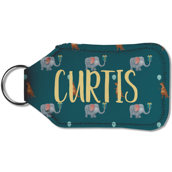 Animal Friend Birthday Sanitizer Holder Keychain - Small (Back)