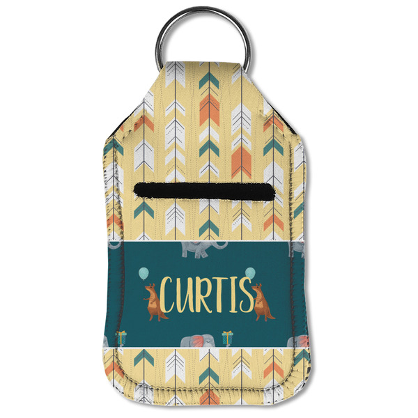 Animal Friend Birthday Sanitizer Holder Keychain - Small (Front Flat)