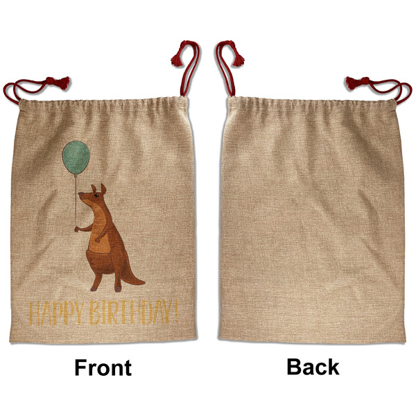 Animal Friend Birthday Santa Bag - Approval - Front