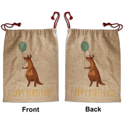 Animal Friend Birthday Santa Sack - Front & Back (Personalized)