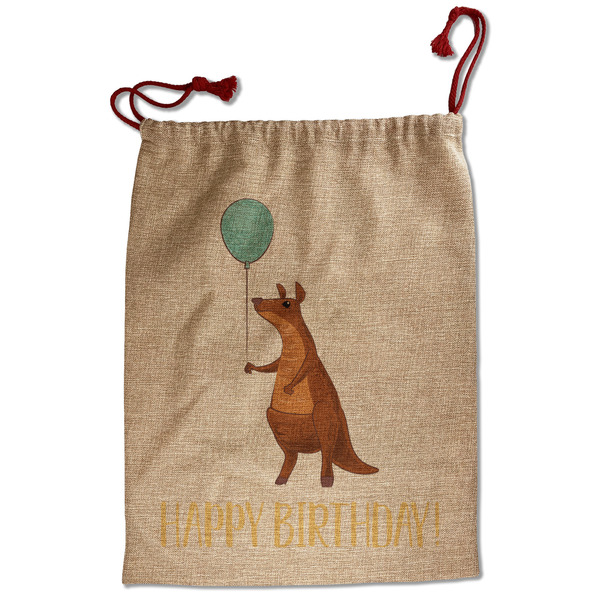 Custom Animal Friend Birthday Santa Sack - Front (Personalized)