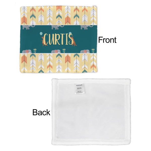 Animal Friend Birthday Security Blanket - Front & White Back View