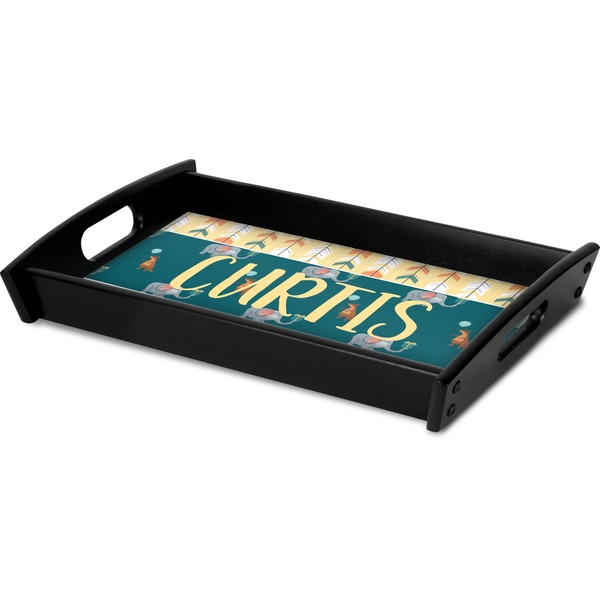 Animal Friend Birthday Serving Tray Black - Corner