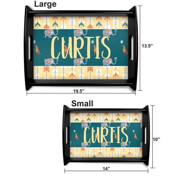 Animal Friend Birthday Serving Tray Black Sizes