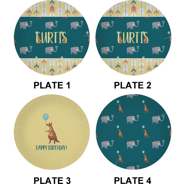 Animal Friend Birthday Set of Appetizer / Dessert Plates (Approval)