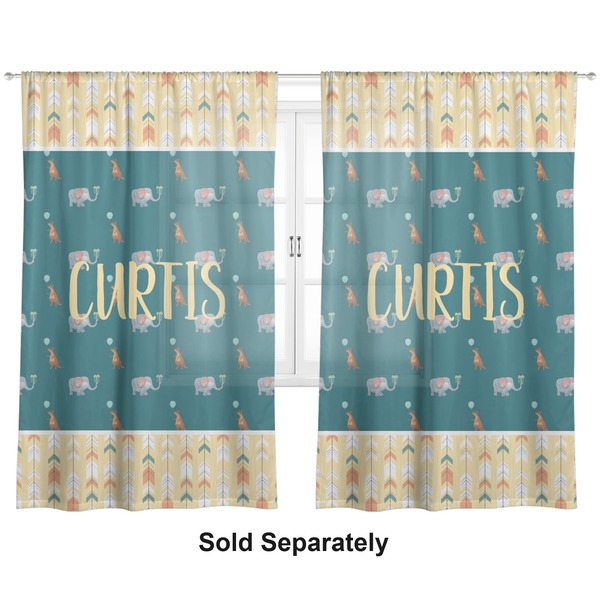 Animal Friend Birthday Sheer Curtains