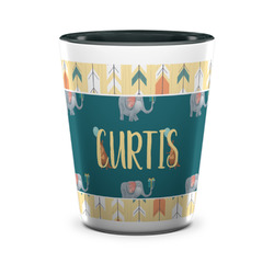 Animal Friend Birthday Ceramic Shot Glass - 1.5 oz - Two Tone - Single (Personalized)