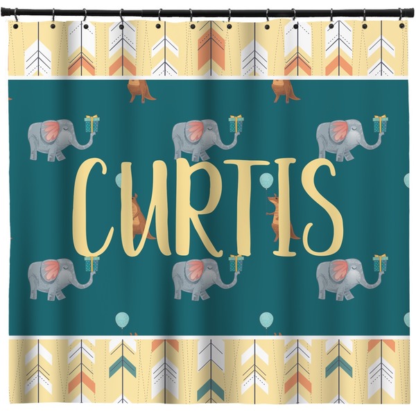 Custom Animal Friend Birthday Shower Curtain - Custom Size (Personalized)