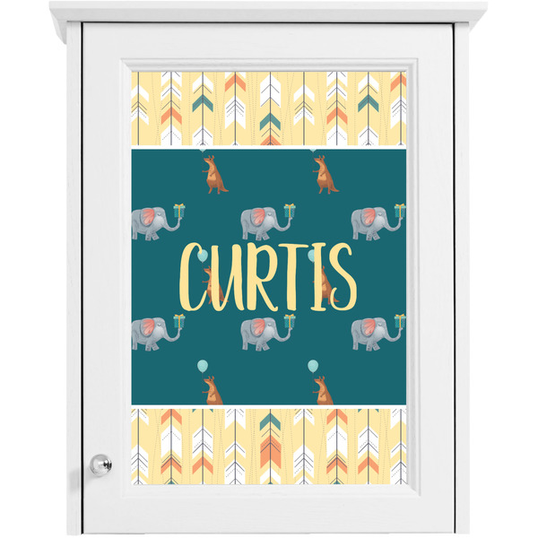 Animal Friend Birthday Single White Cabinet Decal