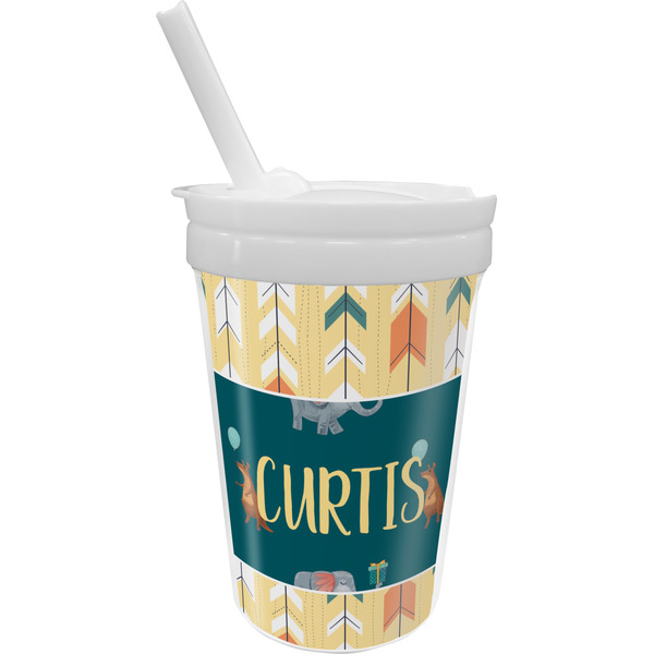 Custom Animal Friend Birthday Sippy Cup with Straw (Personalized)