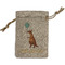 Animal Friend Birthday Small Burlap Gift Bag - Front (Personalized)