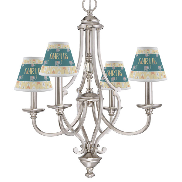 Animal Friend Birthday Small Chandelier Shade - LIFESTYLE (on chandelier)