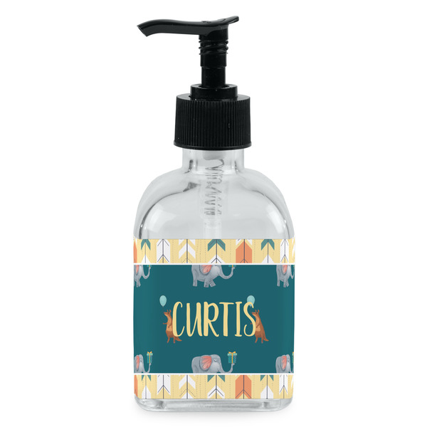 Custom Animal Friend Birthday Glass Soap & Lotion Bottle - Single Bottle (Personalized)