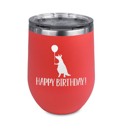 Animal Friend Birthday Stemless Stainless Steel Wine Tumbler - Coral - Double Sided (Personalized)