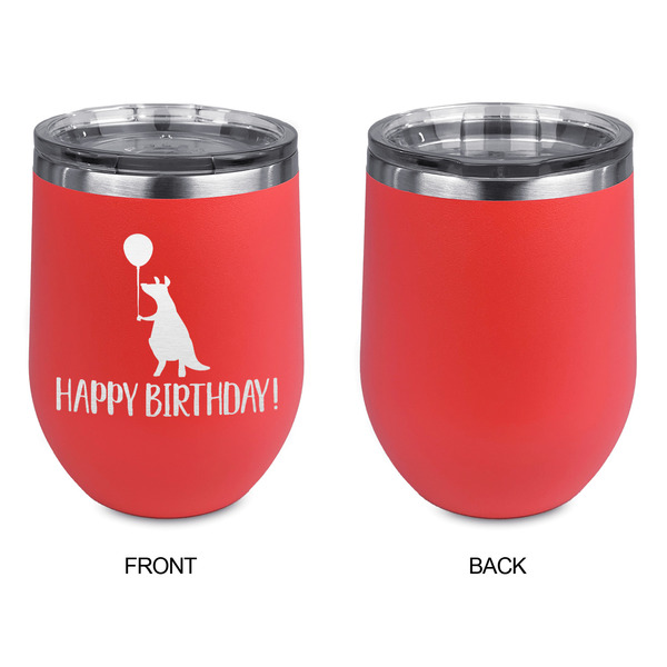 Animal Friend Birthday Stainless Wine Tumblers - Coral - Single Sided - Approval