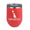 Animal Friend Birthday Stainless Wine Tumblers - Coral - Single Sided - Front