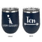 Animal Friend Birthday Stainless Wine Tumblers - Navy - Double Sided - Approval