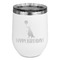 Animal Friend Birthday Stainless Wine Tumblers - White - Double Sided - Front