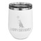 Animal Friend Birthday Stainless Wine Tumblers - White - Single Sided - Front