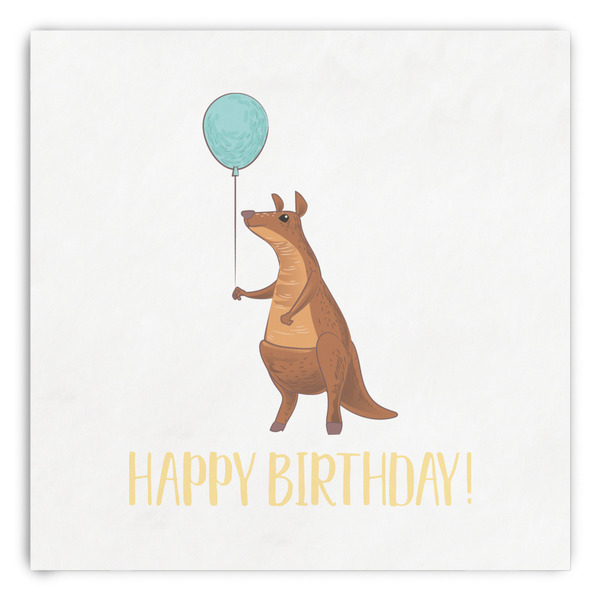 Custom Animal Friend Birthday Paper Dinner Napkins (Personalized)