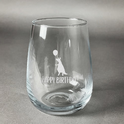 Animal Friend Birthday Stemless Wine Glass (Single) (Personalized)