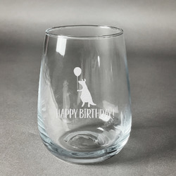 Animal Friend Birthday Stemless Wine Glass - Engraved (Personalized)