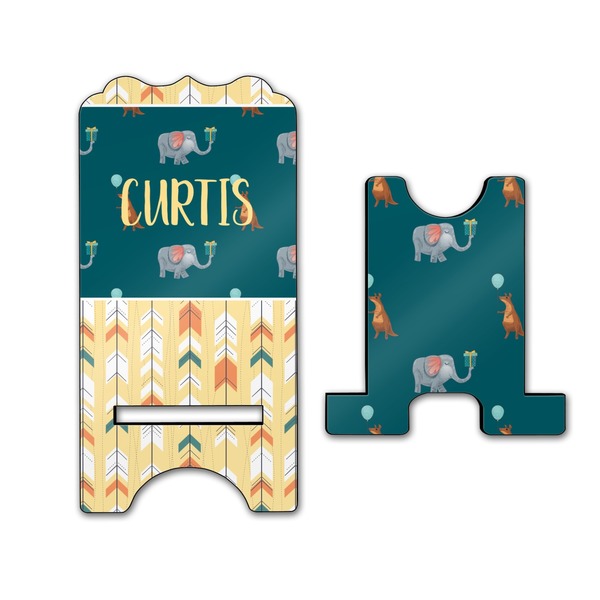 Animal Friend Birthday Stylized Phone Stand - Front & Back - Large