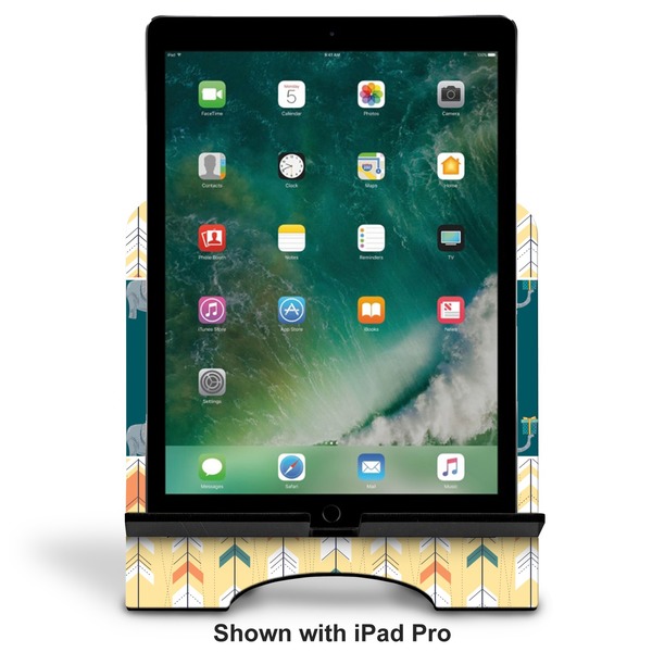 Animal Friend Birthday Stylized Tablet Stand - Front with ipad