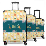 Animal Friend Birthday 3 Piece Luggage Set - 20" Carry On, 24" Medium Checked, 28" Large Checked (Personalized)