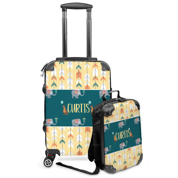 Custom Animal Friend Birthday Kids 2-Piece Luggage Set - Suitcase & Backpack (Personalized)