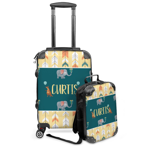 Custom Animal Friend Birthday Kids 2-Piece Luggage Set - Suitcase & Backpack (Personalized)