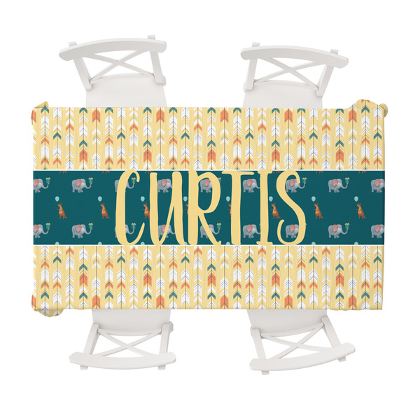 Custom Animal Friend Birthday Tablecloth - 58"x102" (Personalized)