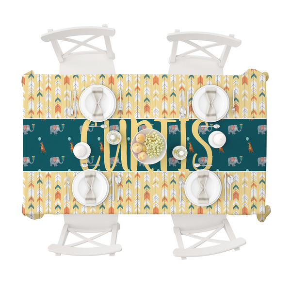 Animal Friend Birthday Tablecloths (58"x102") - TOP VIEW