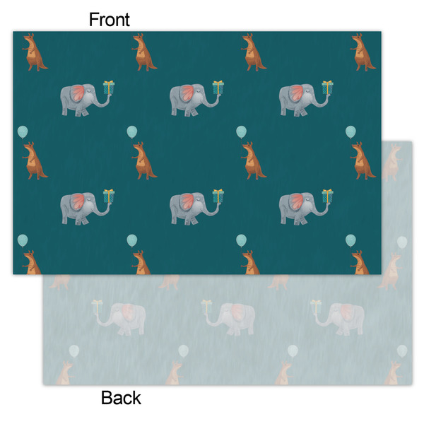Animal Friend Birthday Tissue Paper - Heavyweight - Small - Front & Back